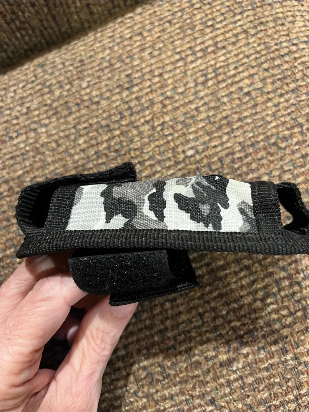 Eastpak Black & Gray Camo Phone Holster with Red Logo vintage